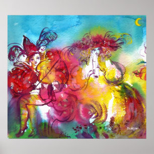 CARNIVAL NIGHT / Venetian Masquerade, Dance Music Poster