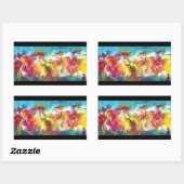 CARNIVAL NIGHT / Venetian Masquerade, Dance Music Rechthoekige Sticker (Vel)