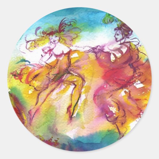 CARNIVAL NIGHT / Venetian Masquerade, Dance Music Ronde Sticker (Voorkant)