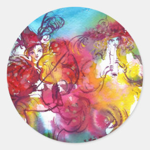 CARNIVAL NIGHT / Venetian Masquerade, Dance Music Ronde Sticker