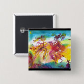 CARNIVAL NIGHT / Venetian Masquerade, Dance Music Vierkante Button 5,1 Cm (Voorkant /achterkant)