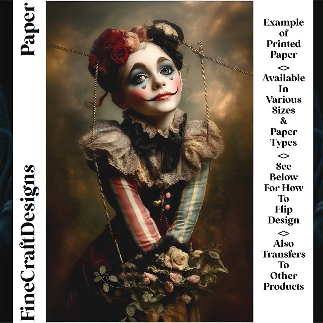 Carnival Noir Circus Schattig Meisje CN4 Scrapbook (Creator heeft geüpload)