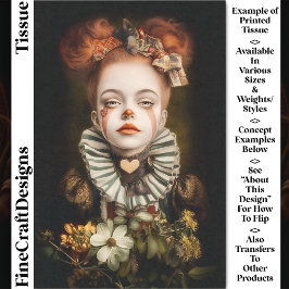 Carnival Noir Circus Schattige Clown Girl CN3 Deco Tissuepapier