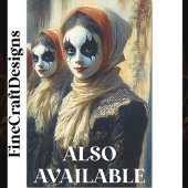 Carnival Noir Geschilderde Gezichtacteurs BJ9 Deco Tissuepapier