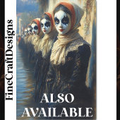 Carnival Noir Geschilderde Gezichtacteurs BK1 Deco Tissuepapier