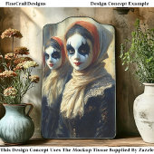 Carnival Noir Geschilderde Gezichtacteurs BK1 Deco Tissuepapier