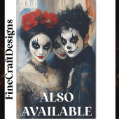 Carnival Noir Victoriaans Mime Acteurs BJ7 Decoupa Tissuepapier