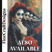 Carnival Noir Victoriaans Mime Vrouwen BJ5 Decoupa Tissuepapier