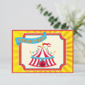 Carnival of Circus bedankt jullie kaarten. (Staand voorkant)