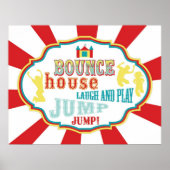 Carnival of Circus Bounce House Sign. Poster (Voorkant)