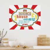 Carnival of Circus Bounce House Sign. Poster (Keuken)