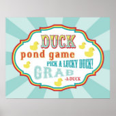 Carnival of Circus Duck Pond Game Sign. Poster (Voorkant)