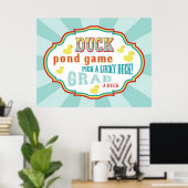Carnival of Circus Duck Pond Game Sign. Poster (Thuiskantoor)