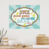 Carnival of Circus Duck Pond Game Sign. Poster (Keuken)