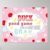 Carnival of Circus Duck Pond Game Sign. Poster (Voorkant)