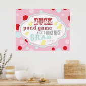 Carnival of Circus Duck Pond Game Sign. Poster (Keuken)