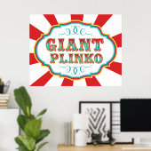Carnival- of Circus Giant Plinko-teken Poster (Thuiskantoor)