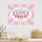 Carnival of Circus Raffle Ticket Booth Sign. Poster (Keuken)