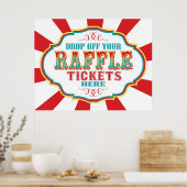 Carnival of Circus Raffle Ticket Sign. Poster (Keuken)