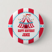 Carnival of Circus Tent, Birthday Button (Voorkant)