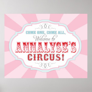 Carnival of Circus Welcome Sign for Annalyse Poster