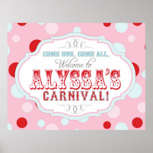 Carnival of Circus Welcome Sign voor Allysa Poster