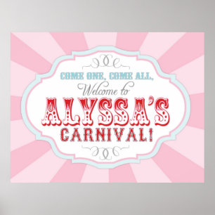 Carnival of Circus Welcome Sign voor Allysa Poster