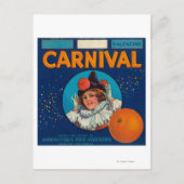 Carnival Oranje LabelAnaheim, CA Briefkaart (Voorkant)