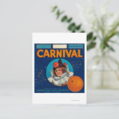 Carnival Oranje LabelAnaheim, CA Briefkaart (Staand voorkant)