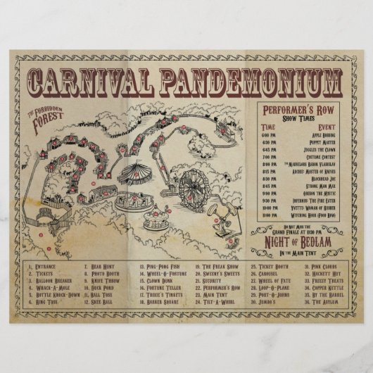 Carnival Pandemonium Flyer (Achterkant)