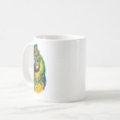 Carnival Parrot Colorful Art Coffee Mug Koffiemok (Voorkant links)