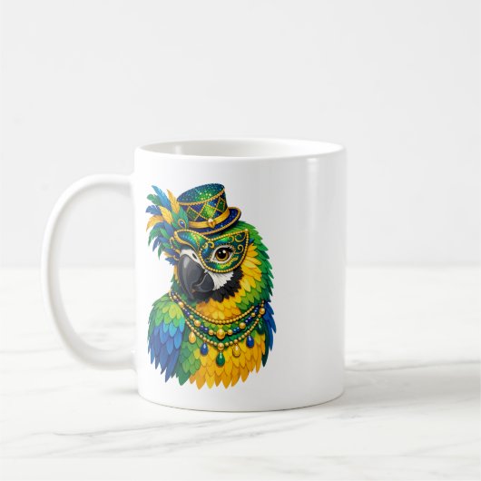 Carnival Parrot Colorful Art Coffee Mug Koffiemok (Links)