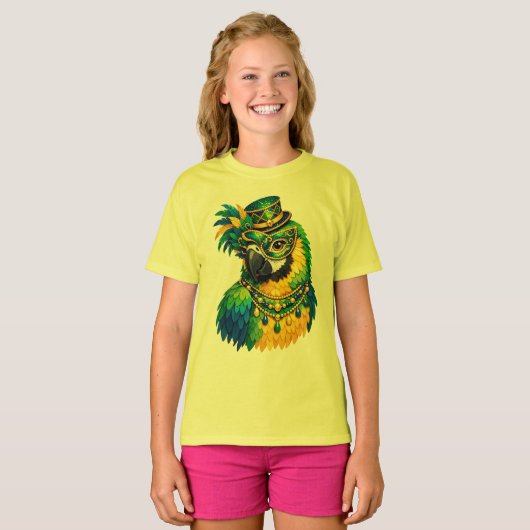 Carnival Parrot Kids Graphic T-Shirt (Voorkant volledig)