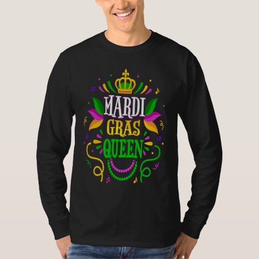 Carnival Party Confetti Outfit  Mardi Gras Queen C T-shirt (Voorkant)