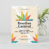 Carnival Party Flyer-Sjabloon Kaart (Staand voorkant)