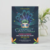 Carnival Party Flyer-Sjabloon Kaart (Staand voorkant)