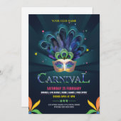 Carnival Party Flyer-Sjabloon Kaart (Voorkant / Achterkant)