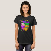 Carnival Party Gift Idea Flamingo Mardi Gras T-shirt (Voorkant volledig)