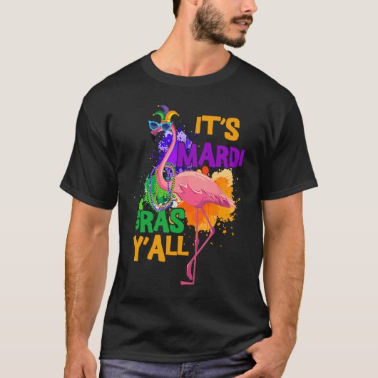 Carnival Party  Idea Flamingo Mardi Gras  1 T-shirt (Voorkant)