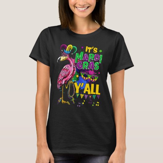 Carnival Party Idea Flamingo Mardi Gras 5 T-shirt (Voorkant)