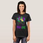 Carnival Party  Idea Flamingo Mardi Gras T-shirt (Voorkant volledig)