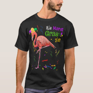 Carnival Party Idea Flamingo Mardi Gras T-shirt