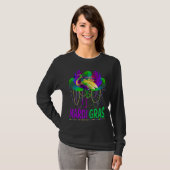 Carnival Party  Idea Flamingo Mardi Gras T-shirt (Voorkant volledig)