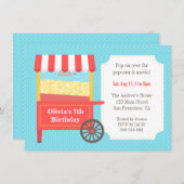 Carnival Popcorn kinderen Birthday Party Kaart (Voorkant / Achterkant)