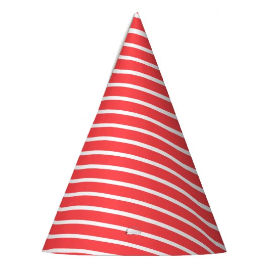 Carnival Red Diagonal Stripe Birthday Feesthoedjes (Links)
