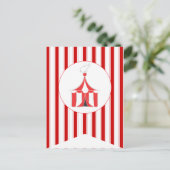 Carnival Red Party Flag Bunting Banner Post Card Briefkaart (Staand voorkant)