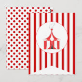 Carnival Red Party Flag Bunting Banner Post Card Briefkaart (Voorkant / Achterkant)