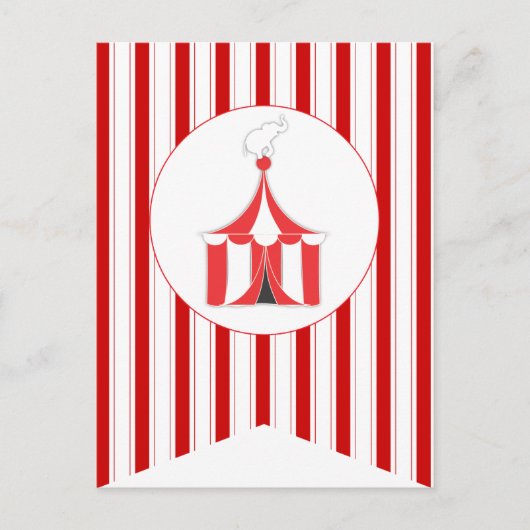 Carnival Red Party Flag Bunting Banner Post Card Briefkaart (Voorkant)