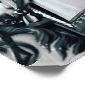 Carnival Ride Horse Carousel - Foto zwart-wit Poster (Hoek)