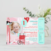 Carnival Roze 2 Kaart (Staand voorkant)